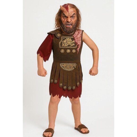 Clash of the Titans Calibos Boys Costume M 8-10 Armor Gauntlets Shin Guards NEW - Picture 1 of 1